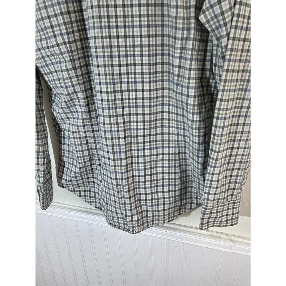 Banana Republic Factory Mens Medium Plaid Button Up Shirt Soft Wash Standard Fit